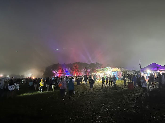 crowd at night